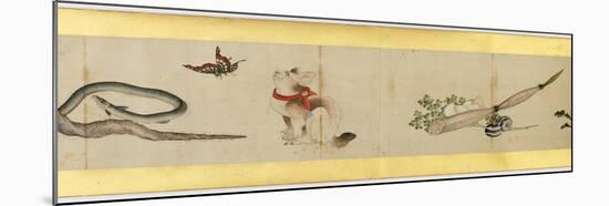 Detail of Handscroll with Miscellaneous Images, Edo Period, 1839-Katsushika Hokusai-Mounted Giclee Print