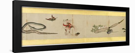 Detail of Handscroll with Miscellaneous Images, Edo Period, 1839-Katsushika Hokusai-Framed Giclee Print