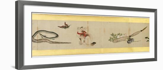 Detail of Handscroll with Miscellaneous Images, Edo Period, 1839-Katsushika Hokusai-Framed Giclee Print