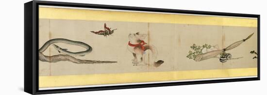 Detail of Handscroll with Miscellaneous Images, Edo Period, 1839-Katsushika Hokusai-Framed Premier Image Canvas