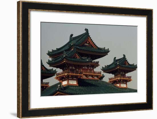 Detail of Heian Temple, 1895, Kyoto, Japan,19th Century-null-Framed Giclee Print