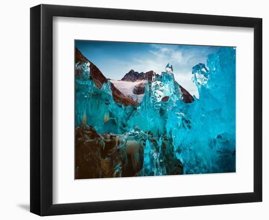 Detail of ice, Tasilak district in Greenland-null-Framed Photographic Print