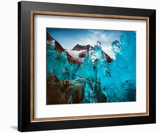 Detail of ice, Tasilak district in Greenland-null-Framed Photographic Print