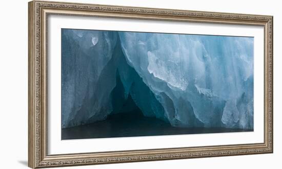 Detail of iceberg, Haakon VII Land, Spitsbergen, Svalbard, Norway-Panoramic Images-Framed Photographic Print