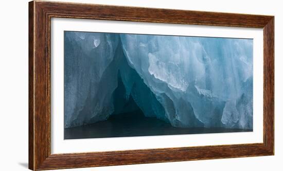 Detail of iceberg, Haakon VII Land, Spitsbergen, Svalbard, Norway-Panoramic Images-Framed Photographic Print