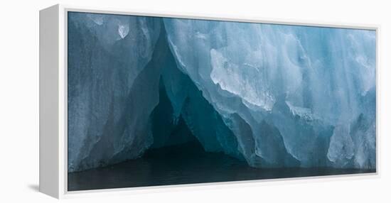 Detail of iceberg, Haakon VII Land, Spitsbergen, Svalbard, Norway-Panoramic Images-Framed Premier Image Canvas