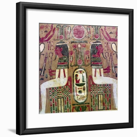 Detail of inside of coffin of Am Enemope, Thebes, XXI Dynasty, c1050BC-Unknown-Framed Giclee Print