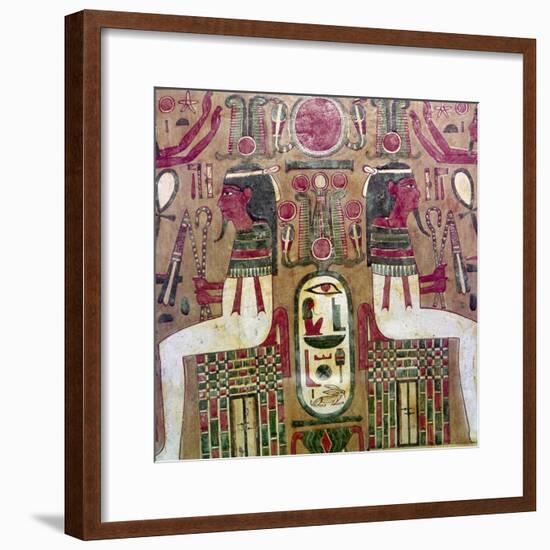 Detail of inside of coffin of Am Enemope, Thebes, XXI Dynasty, c1050BC-Unknown-Framed Giclee Print