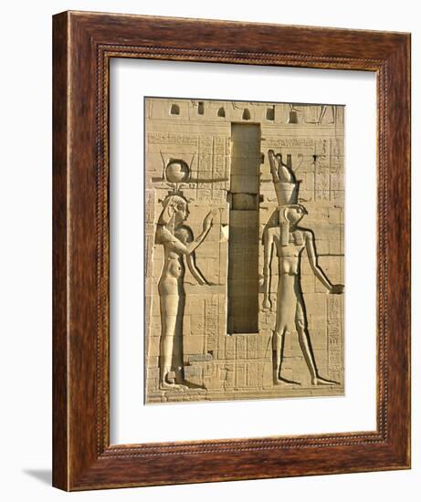 Detail of Isis and Horus from Sculptural Program of the Temple of Isis at Philae-Tibor Bognár-Framed Photographic Print