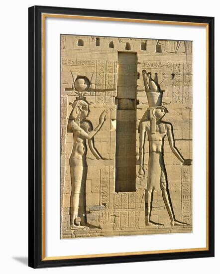 Detail of Isis and Horus from Sculptural Program of the Temple of Isis at Philae-Tibor Bognár-Framed Photographic Print