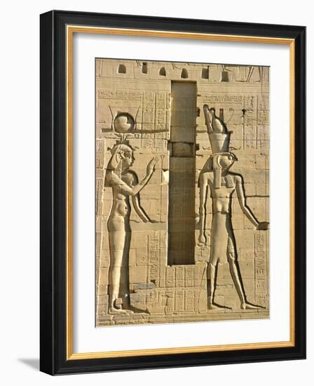 Detail of Isis and Horus from Sculptural Program of the Temple of Isis at Philae-Tibor Bognár-Framed Photographic Print