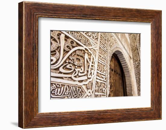 Detail of Islamic (Moorish) Tilework at the Alhambra, Granada, Spain-Carlos Sanchez Pereyra-Framed Photographic Print