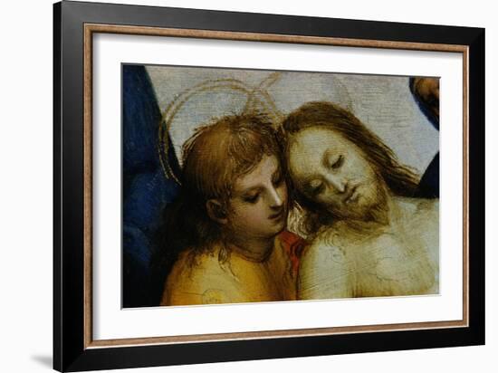 Detail of Jesus and Saint Nicodemus from Pieta-Raphael-Framed Giclee Print