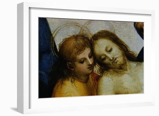 Detail of Jesus and Saint Nicodemus from Pieta-Raphael-Framed Giclee Print