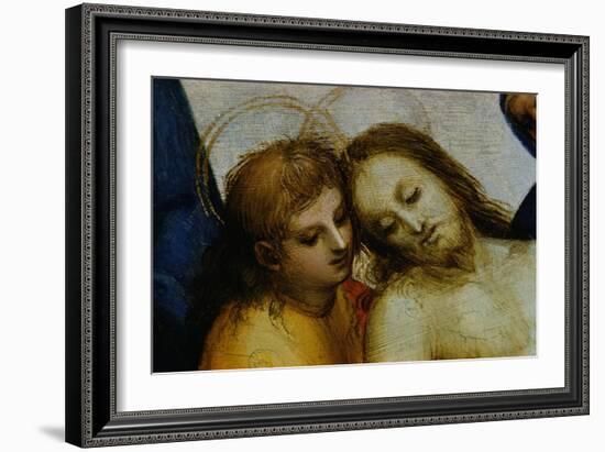 Detail of Jesus and Saint Nicodemus from Pieta-Raphael-Framed Giclee Print