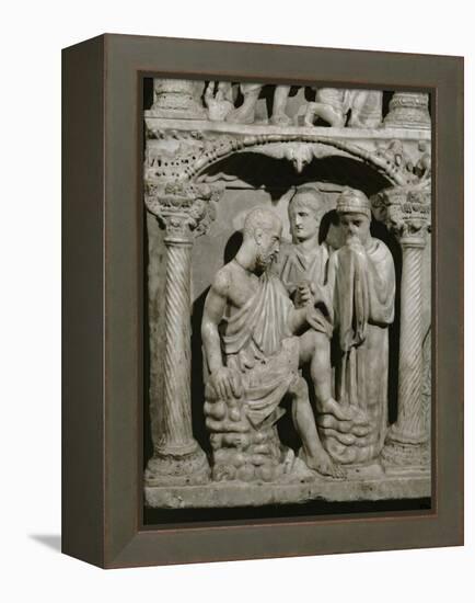 Detail of Job from the Sarcophagus of Junius Bassus-null-Framed Premier Image Canvas