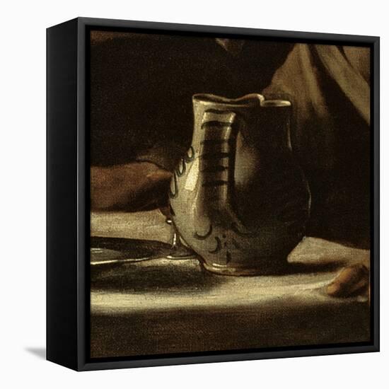 Detail of Jug from Supper at Emmaus, 1606 (Oil on Canvas)-Michelangelo Merisi da Caravaggio-Framed Premier Image Canvas