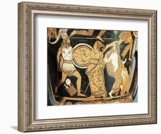 Detail of Krater Depicting Menelaus Faced by Aphrodite as He Reaches Helen-null-Framed Giclee Print