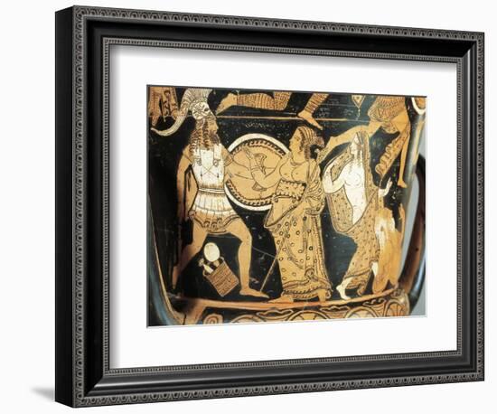 Detail of Krater Depicting Menelaus Faced by Aphrodite as He Reaches Helen-null-Framed Giclee Print