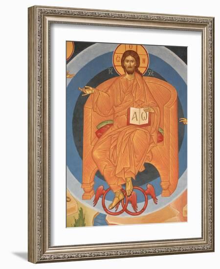 Detail of Last Judgment Fresco at Monastery of Saint-Antoine-le-Grand-Pascal Deloche-Framed Photographic Print