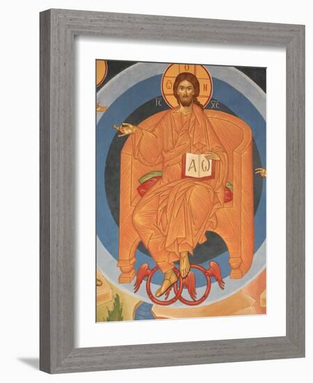 Detail of Last Judgment Fresco at Monastery of Saint-Antoine-le-Grand-Pascal Deloche-Framed Photographic Print