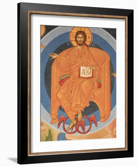 Detail of Last Judgment Fresco at Monastery of Saint-Antoine-le-Grand-Pascal Deloche-Framed Photographic Print