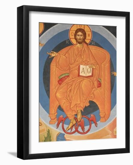 Detail of Last Judgment Fresco at Monastery of Saint-Antoine-le-Grand-Pascal Deloche-Framed Photographic Print