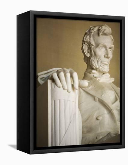 Detail of Lincoln Statue at Lincoln Memorial-Rudy Sulgan-Framed Premier Image Canvas