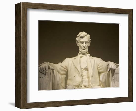 Detail of Lincoln Statue at Lincoln Memorial-Rudy Sulgan-Framed Photographic Print