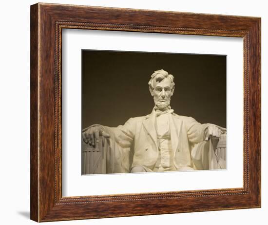 Detail of Lincoln Statue at Lincoln Memorial-Rudy Sulgan-Framed Photographic Print