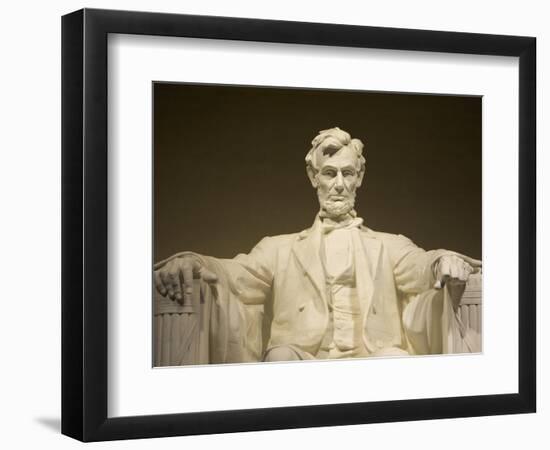 Detail of Lincoln Statue at Lincoln Memorial-Rudy Sulgan-Framed Photographic Print