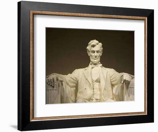 Detail of Lincoln Statue at Lincoln Memorial-Rudy Sulgan-Framed Photographic Print