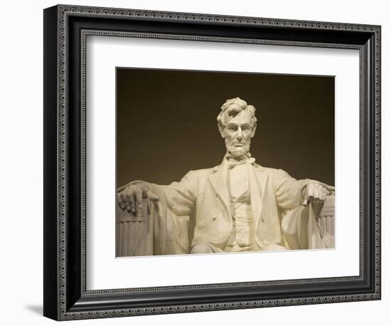 Detail of Lincoln Statue at Lincoln Memorial-Rudy Sulgan-Framed Photographic Print