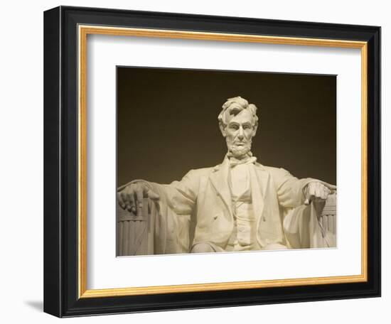 Detail of Lincoln Statue at Lincoln Memorial-Rudy Sulgan-Framed Photographic Print