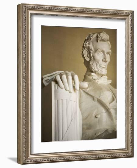 Detail of Lincoln Statue at Lincoln Memorial-Rudy Sulgan-Framed Photographic Print