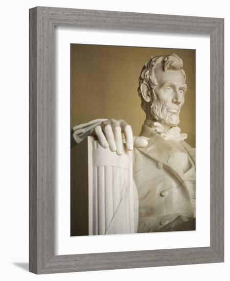 Detail of Lincoln Statue at Lincoln Memorial-Rudy Sulgan-Framed Photographic Print