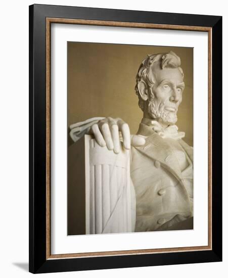 Detail of Lincoln Statue at Lincoln Memorial-Rudy Sulgan-Framed Photographic Print