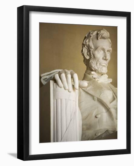 Detail of Lincoln Statue at Lincoln Memorial-Rudy Sulgan-Framed Photographic Print