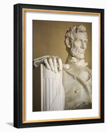 Detail of Lincoln Statue at Lincoln Memorial-Rudy Sulgan-Framed Photographic Print