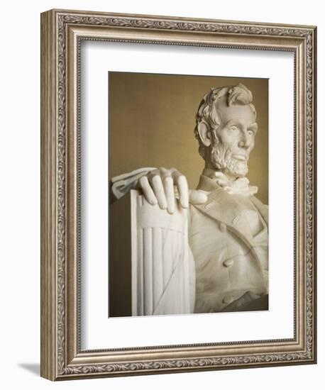 Detail of Lincoln Statue at Lincoln Memorial-Rudy Sulgan-Framed Photographic Print