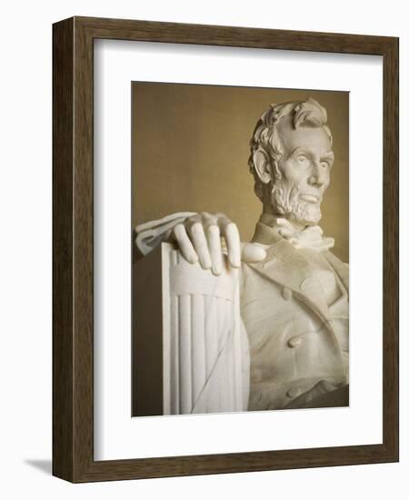 Detail of Lincoln Statue at Lincoln Memorial-Rudy Sulgan-Framed Photographic Print