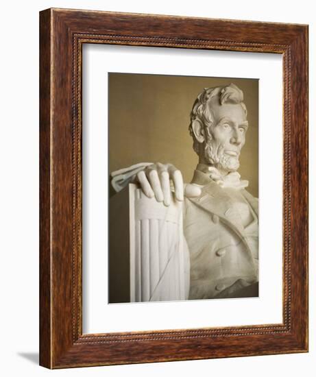 Detail of Lincoln Statue at Lincoln Memorial-Rudy Sulgan-Framed Photographic Print