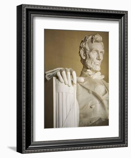 Detail of Lincoln Statue at Lincoln Memorial-Rudy Sulgan-Framed Photographic Print