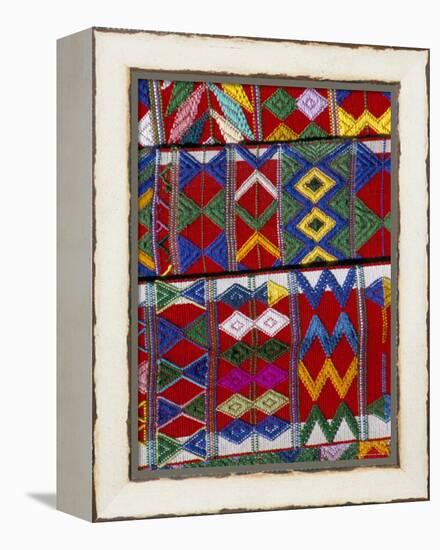 Detail of Local Weaving, Chichicastenango, Guatemala, Central America-Upperhall-Framed Premier Image Canvas