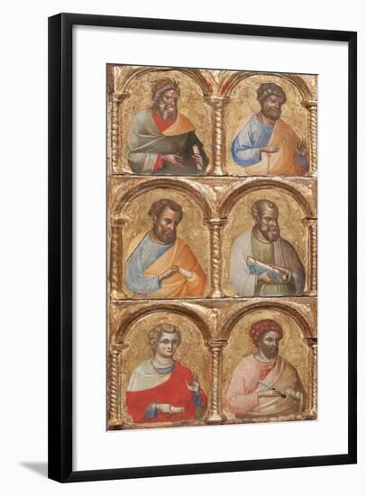 Detail of Madonna and Child with Angels, the Crucifixion, and Twelve Apostles or Saints,C.1360-Lorenzo Veneziano-Framed Giclee Print