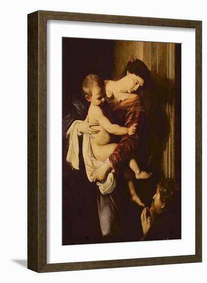 Detail of Madonna of the Pilgrims, C.1603-05 (Oil on Canvas)-Michelangelo Merisi da Caravaggio-Framed Giclee Print