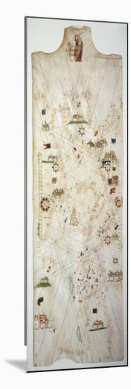 Detail of Marine Chart of Mediterranean, 1571-Matteo Rosselli-Mounted Giclee Print