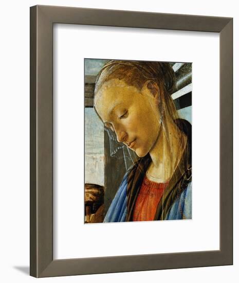 Detail of Mary from Madonna of the Eucharist-Sandro Botticelli-Framed Premium Giclee Print