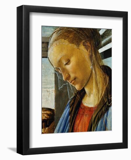 Detail of Mary from Madonna of the Eucharist-Sandro Botticelli-Framed Premium Giclee Print