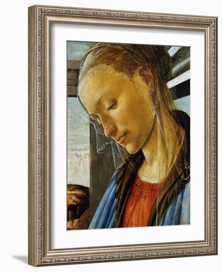 Detail of Mary from Madonna of the Eucharist-Sandro Botticelli-Framed Giclee Print